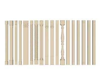 Off-white European-style carved decorative column texture (ID:ffaeh519741)