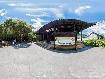 HDR ecological greening garden panorama texture (ID:ffach799503)