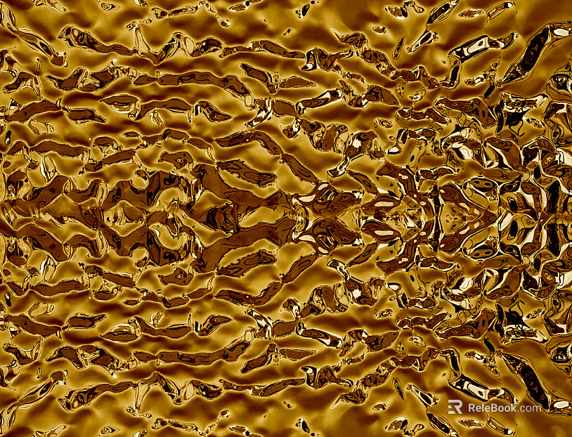 Light Luxury Gold Color Water Ripple Metal texture