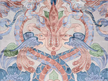 Flower and bird figure texture carpet (ID:ffach830641)