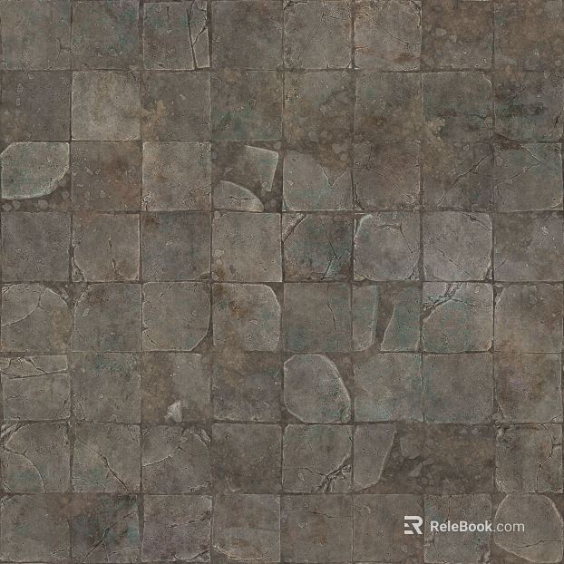 Retro gray green do old stone brick courtyard ground texture