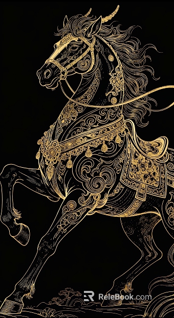 Decorative Painting Animal Painting Horse texture