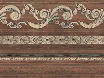Retro dark brown wood carved wall panel texture (ID:ffaeh099626)