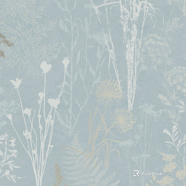 Blue background gold foil wallpaper texture