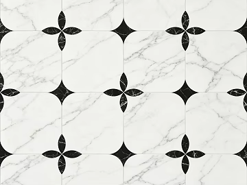 black and white geometric mosaic tile texture (ID:ffaeh396016)