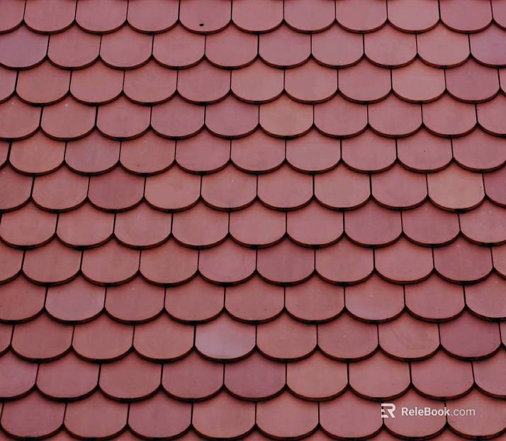 Brown red Chinese tile roof building materials texture