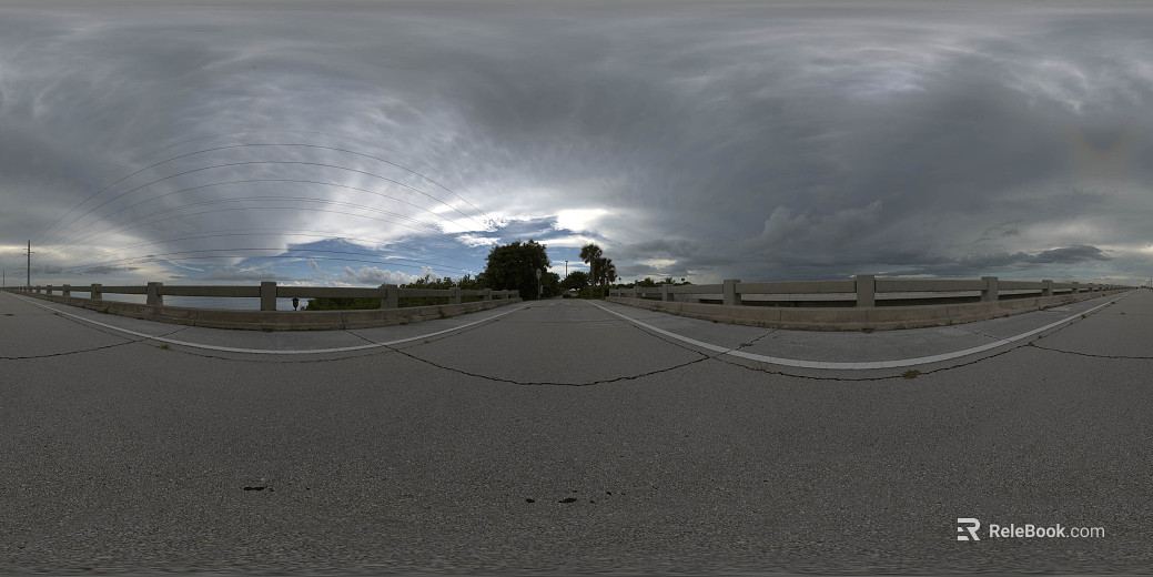 Outdoor Road Bridge Cloudy Day HDR texture