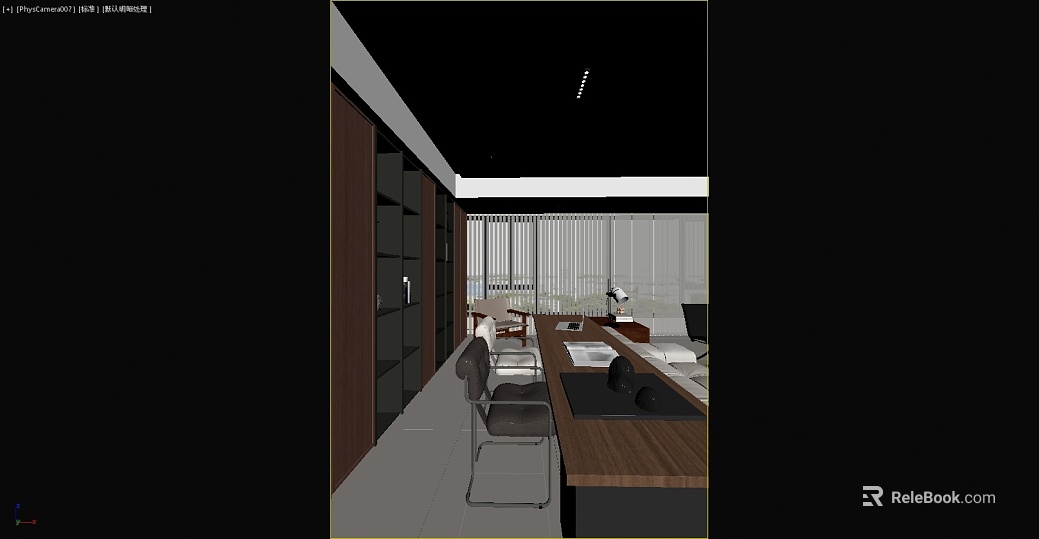 Modern Dark Brown Walnut Board for Office Space texture