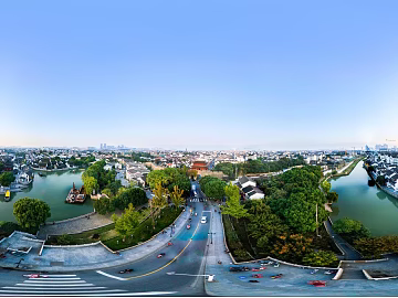 Town Road Lake Daytime HDR texture (ID:ffach945506)