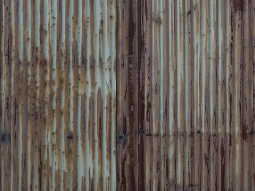 Rusty old corrugated metal plate industrial exterior wall texture (ID:ffaeh484289)