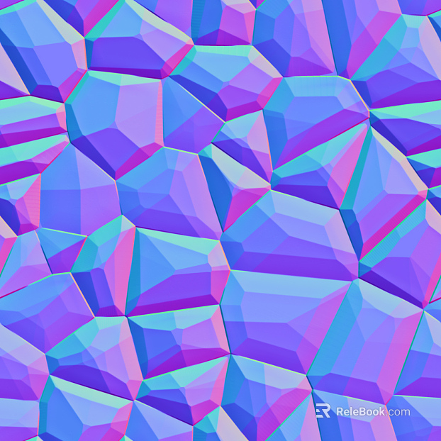 Crystal shape normal bump texture