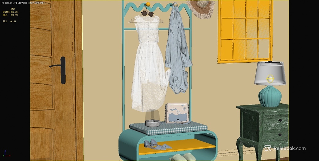 Silent Wind Wooden Bedroom Scene texture