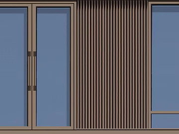 Curry color metal frame glass door wall panel texture (ID:ffaeh238439)