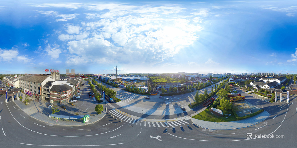 HDR urban ecological greening panorama texture