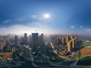 HDR City Construction Site Panorama texture (ID:ffach330013)