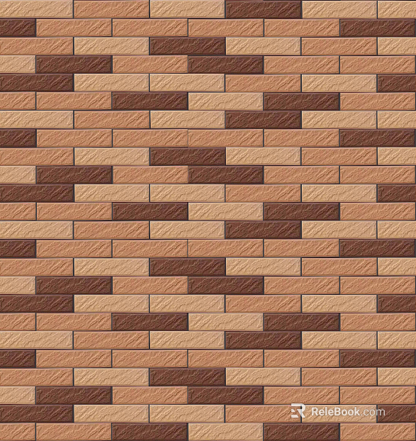 Brick wall ochre color tricolor full-body brick seamless texture