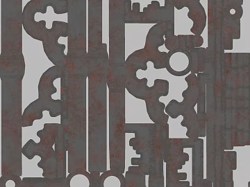 Red brown old carved metal components texture (ID:ffaeh867221)