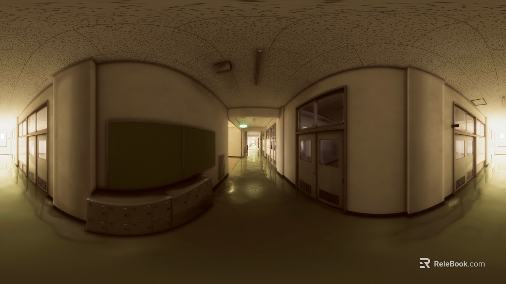 Indoor HDR School Corridor texture