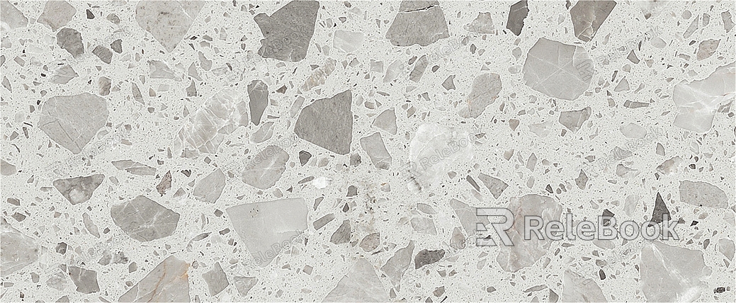 Close-up of a Terrazzo surface, a composite material featuring chips of marble, quartz, glass, and granite set in concrete or epoxy, renowned for its durability and aesthetic appeal.