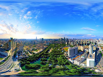 HDR urban ecological greening panorama texture (ID:ffach977403)