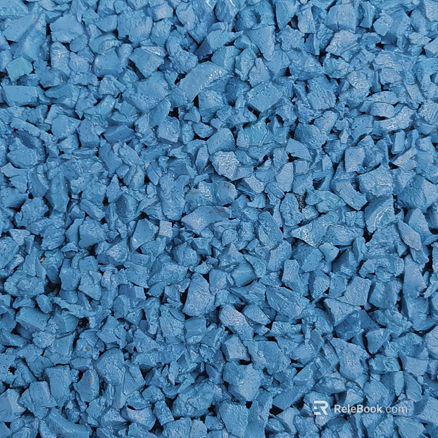 Blue rubber particle sports ground texture