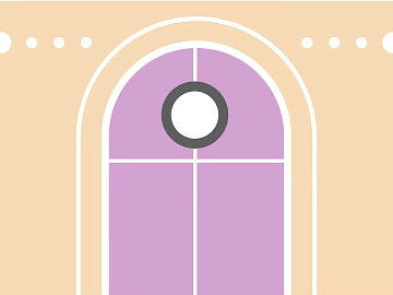 Lavender cartoon arch architectural decoration texture (ID:ffaeh116664)