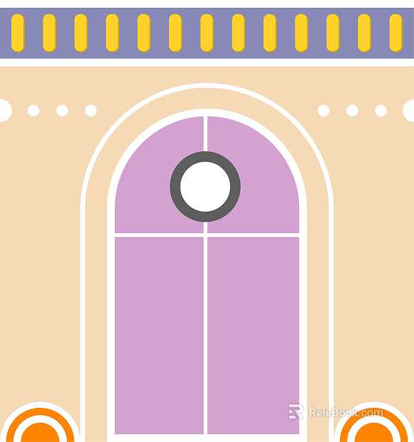 Lavender cartoon arch architectural decoration texture