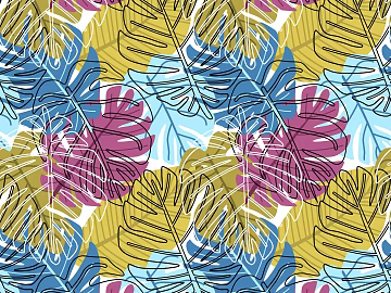 Modern plant print wallpaper texture (ID:ffaeh184227)