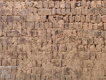 Brick wall shabby yellow mud wall texture (ID:ffaag14814)