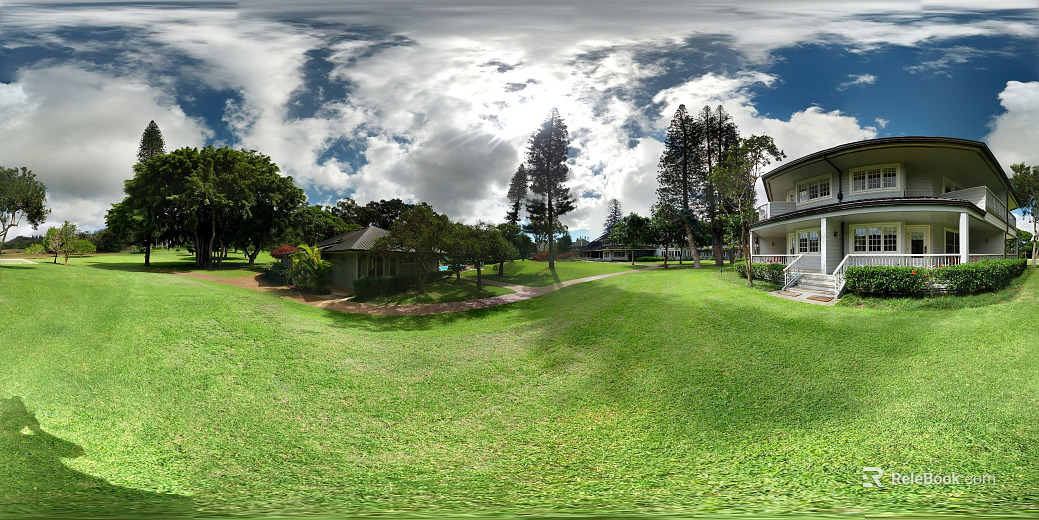 Outdoor Villa Lawn Day Cloudy HDR texture