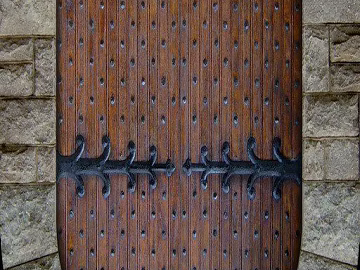 Retro dark brown solid wood castle gate texture (ID:ffaeh123941)