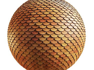 Asian Roof Tile PBR texture (ID:ffach827494)