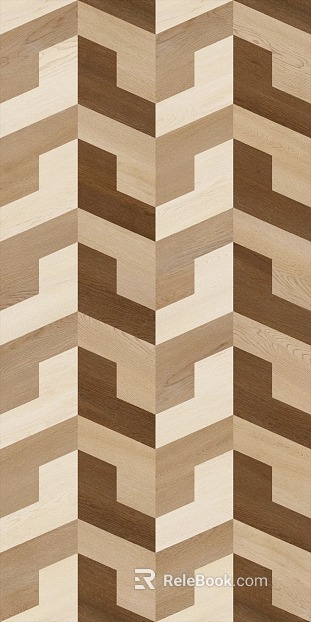 Advanced three-dimensional continuous parquet wood pattern texture