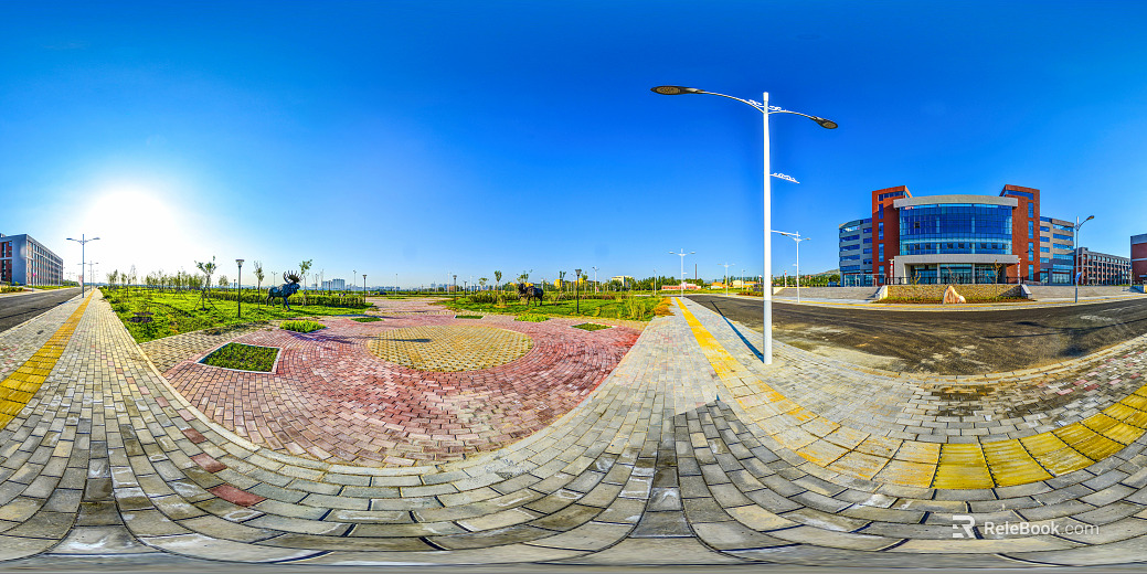 HDR City Park Panorama texture