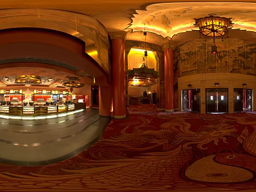 Hotel Lobby Night HDR 3d model