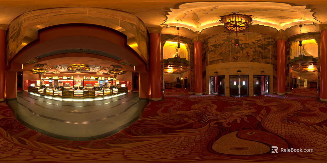 Hotel Lobby Night HDR texture