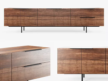 Dark Brown Walnut Simple Style TV Cabinet texture (ID:ffaeh513626)