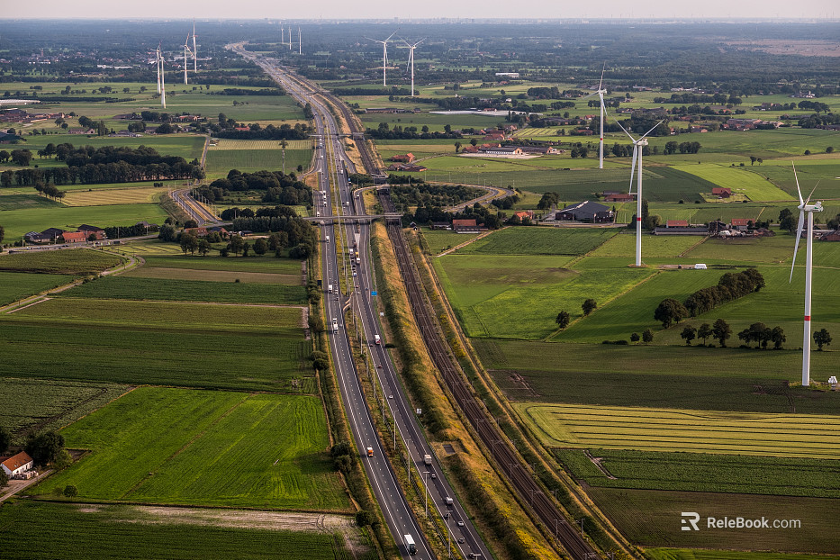 bird's eye view of farmland texture