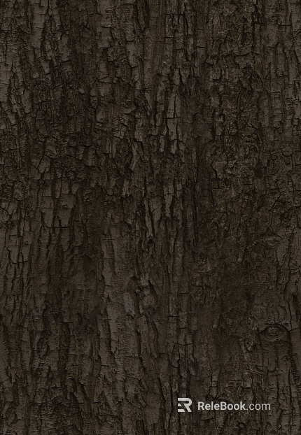 Dark brown bark, natural decorative finish texture