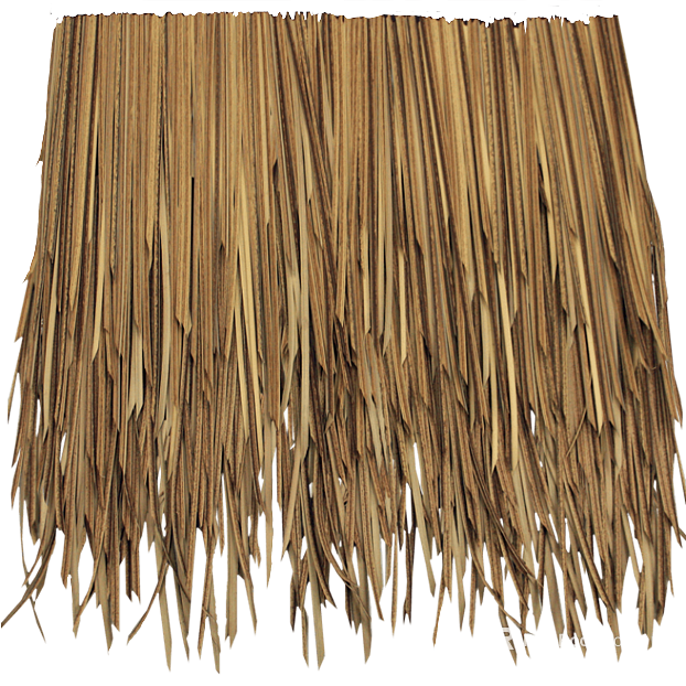 Yellow brown thatched roof decorative grass texture