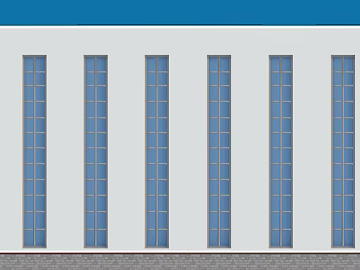 Exterior view of warehouse building in factory area texture (ID:ffach961478)
