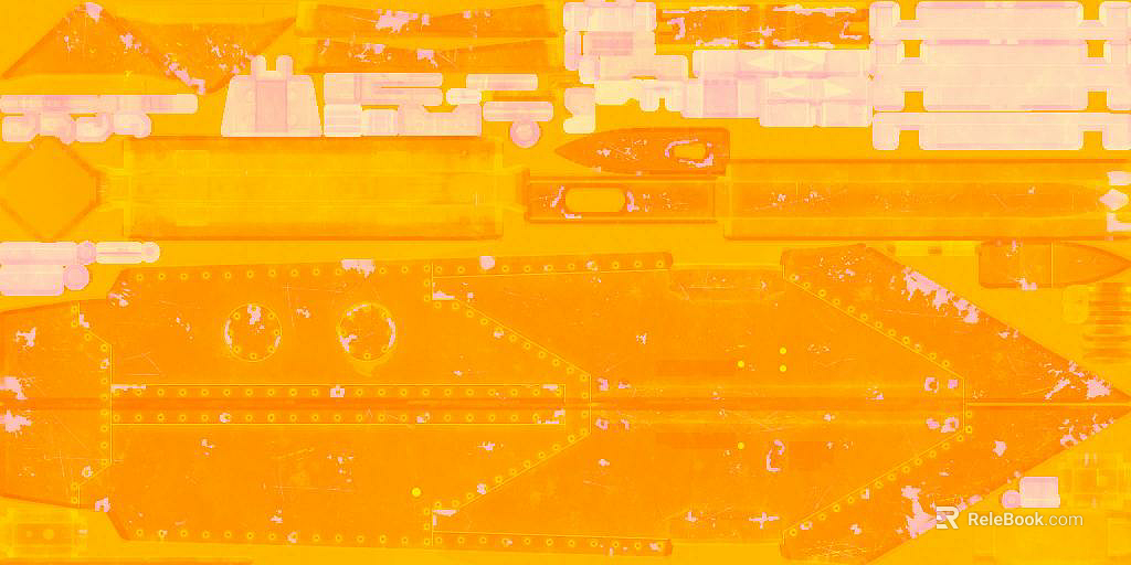 Orange old metal plate industrial wind wall texture