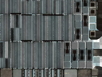 Industrial wind silver gray metal plate building exterior wall texture (ID:ffaeh779266)