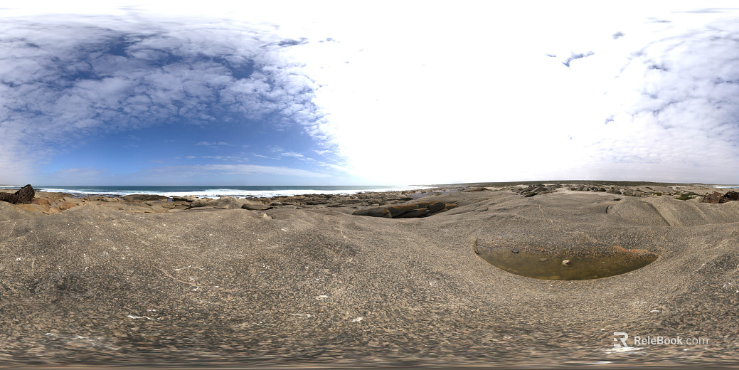 Stone Beach Exterior Day HDR texture