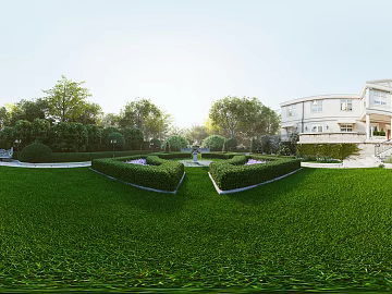 Luxury European Manor Garden HDR texture (ID:ffach214605)