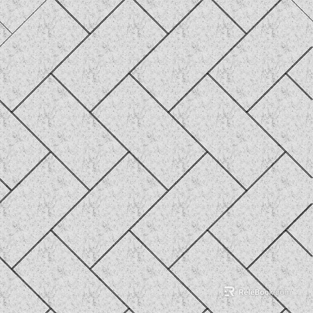 Light gray imitation stone brick ground pavement texture