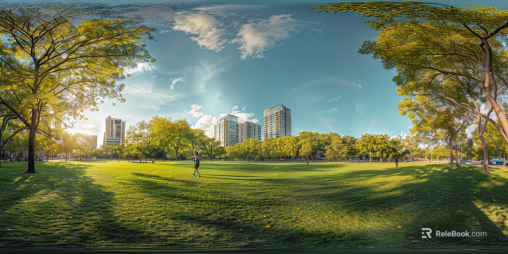 Outdoor City Center Park Panoramic HDR texture