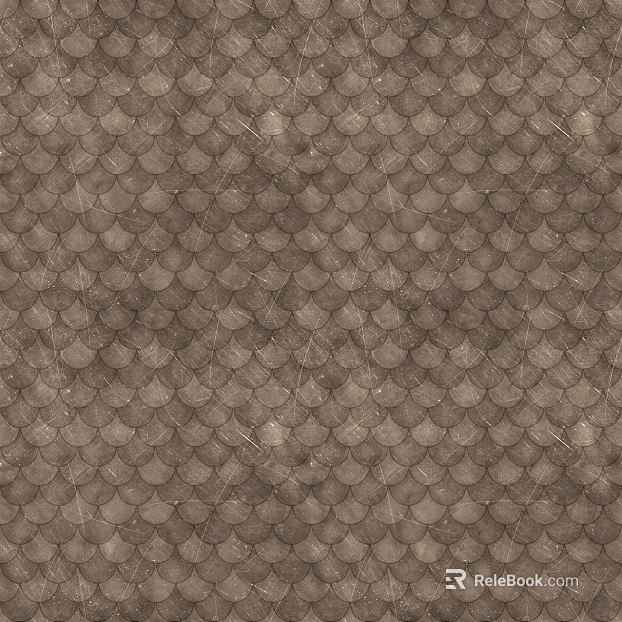 Brown gray fish scale tile wall texture