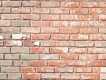 Brick wall horse teeth rub red brick wall 3d model