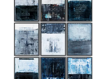 Blue-gray abstract decorative painting, living room wall art texture (ID:ffaeh147826)